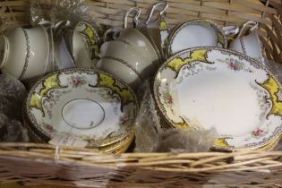 Basket of Fenton part tea set