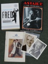 Two biography's, two photos of Fred Astair and two rare early theatre programmes of Fred and his sis