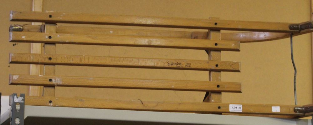 A vintage Davos Criterion wooden sledge