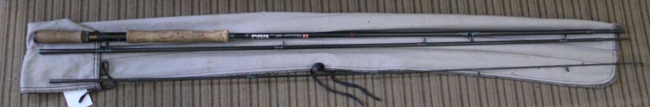 Daiwa three piece graphite sea trout rod, made in Scotland CF98H3H