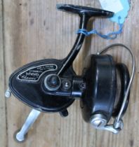 KP Morritts "Intrepid" classic fixed spool reel featuring folding level for the handle