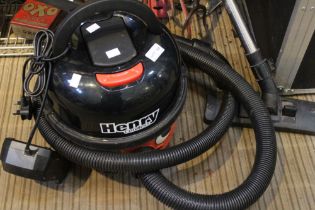 A battery charged cordless Henry vacuum cleaner