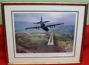 Mark Postlethwaite, a signed, framed limited edition aircraft print "Operation Irma", various signat