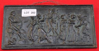 Parca Norrahammar - a small cast plaque of dancing ladies