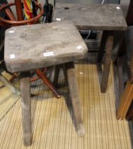 A pair of vintage cutlers stools of traditional design