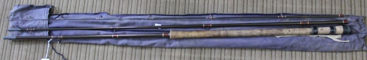 A vintage three piece carbon 13ft match rod "Laser Gold Supreme"