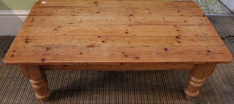 A pine coffee table