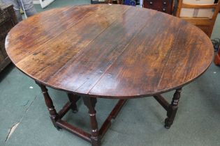 A 19th century substantial mahogany gateleg table
