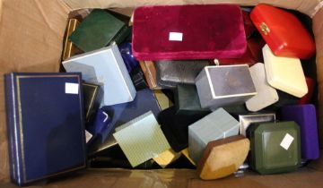 A large box containing a large number of empty jewellery boxes