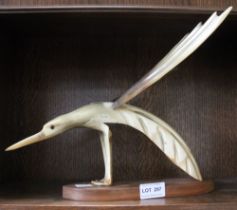 A model of bird created from cow horn