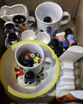 A collection of Robertson's "Golly" ceramic wares, includes a band
