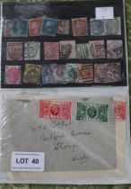 A collection of early GB stamps, includes both cut and perforated Penny Red's also Two Pence blues,