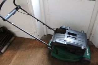 A Qualcast Quantum Power Suffolk Turbo 40 lawnmower with Briggs and Stratton engine