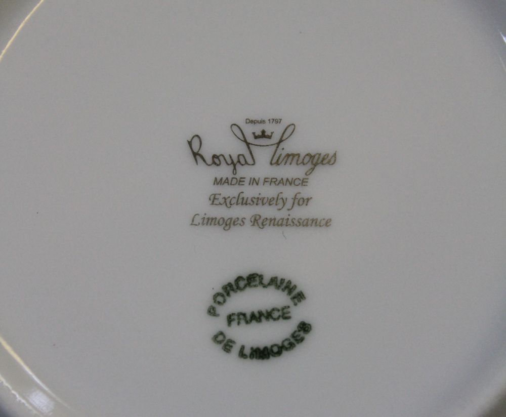 A extensive "Royal Limoges" porcelain Dinner Service, white ground with a floral and fancy bird des - Image 5 of 5