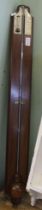 A 19th century mahogany backed stick barometer