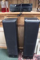 A Yamaha natural sound AV received RX-V375 together with two floor standing speakers