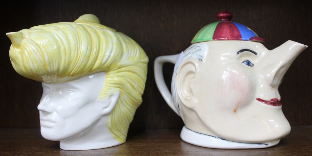 Two ceramic teapots, "Mr Cool" and "Mr Not So Cool" (2) - Image 2 of 2