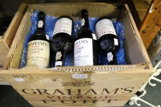 Grahams 1980 vintage port, 12 bottles in original packing crate