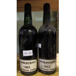 Cockburn's 1963 vintage port, 2 bottles