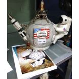A "Totally Teapots" pottery teapot "The Eagle Has Landed" limited edition, designed by Vince McDonal
