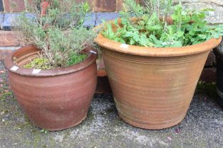 Various garden planters, terracotta & glazed (6)