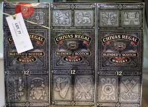 Chivas Regal blended Scotch Whisky in original boxes, 3 bottles