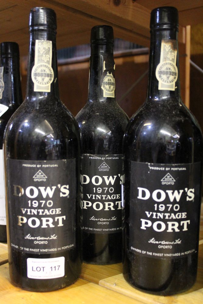 Dow's vintage port 1970, 3 bottles
