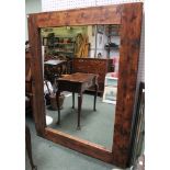 A very large pine rustic framed mirror measuring approx. 150cm x 120cm