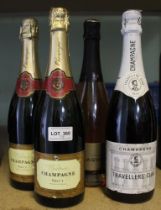 Four bottles of Champagne including Premier Cru rosé (4)