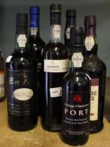 Six bottles of fortified wine including Port and Madeira (5 bottles and 1 half)