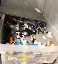 A box containing a selection of Lego