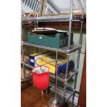 A metal set of steel rack adjustable shelving, 172cm x 92cm