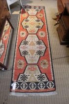 Handmade Kilm runner, 70cm x 240cm, 94% wool