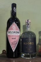 Njord Mystery Healing Herbs Gin 41%, 1 bottle Belszar Vermouth, 1 bottle (2)