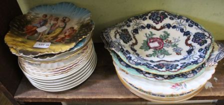 A selection of 19th and 20th century collectors plates and platters