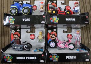 Four Super Mario Bros Movie vehicles in original boxes (4)