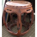 A Chinese drum form occasional table/stool