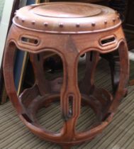 A Chinese drum form occasional table/stool