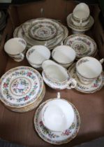 A Coalport "Ming Rose" part tea set