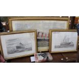 After S W Fisher, "The Lusitania at Liverpool" limited edition colour print, 507 of 850, signed by t