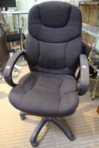 A black upholstered office chair