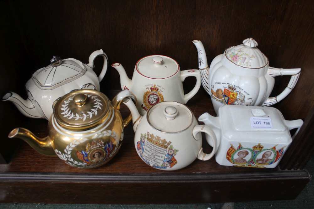 A collection of six ceramic Royalty related teapots, includes one for the Sixty years reign of Queen - Image 2 of 2
