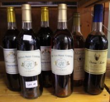 Chateau Petit Vedrines Sauternes, 2001, 2 bottles Chateau de Carles Sauternes, 1998, 2 bottles Chate