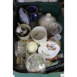 A box containing a good selection of vintage china and glass