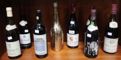 Selection of mixed to include Gevry Chamberton 1982 Louis Jadot, 8 bottles