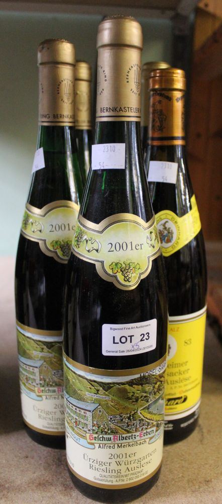 Urziger Wurzgargen, 2001, 3 bottles Michael Schafer, 1989 Deidesheimer Herrgottsacker (5)