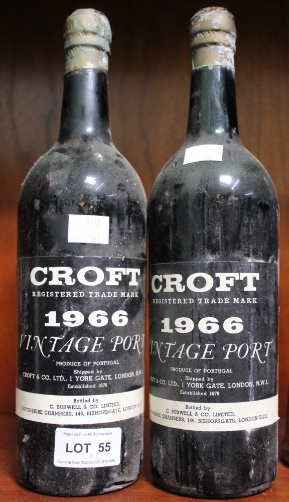 Croft Vintage Port, 1966, 2 bottles - Image 2 of 2