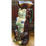 A Wheildon type ceramic Toby Dog, moulded jug 24.5 cm high