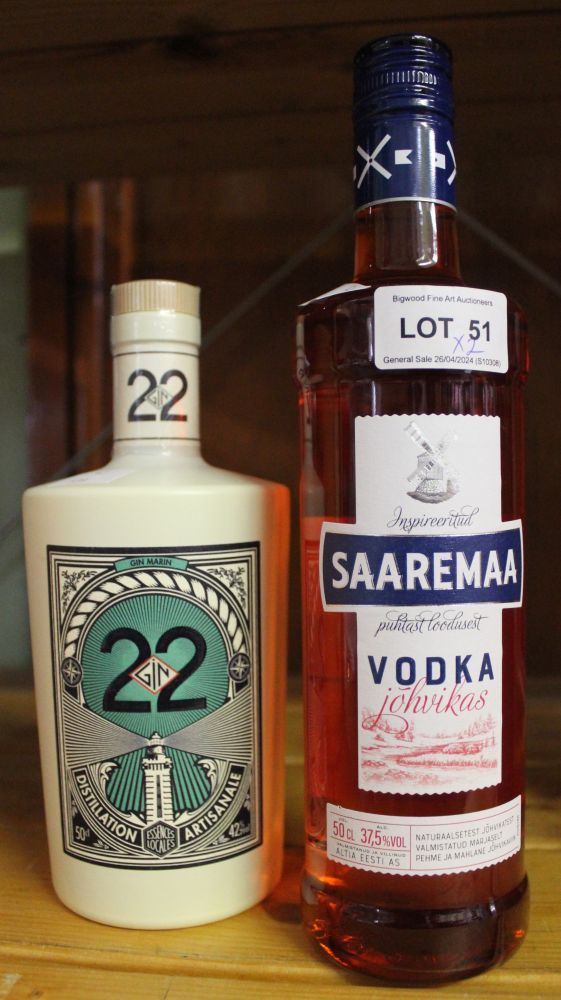 Gin22 Essences Locales, 1 bottle Saaremaa Johvikas Vodka (Cranberry) 1 bottle (2)