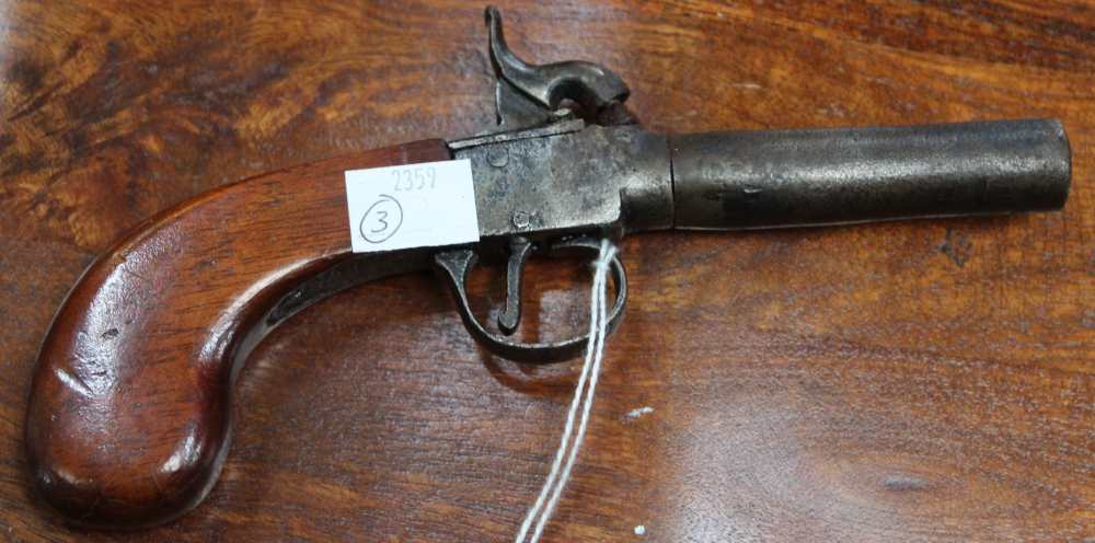 An early 19th century percussion cap pocket pistol - Image 2 of 2